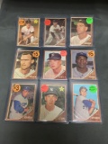 9 Card Lot of 1962 Topps Vintage Baseball Cards from Huge Collection