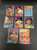 8 Card Lot of 1963 Topps Vintage Baseball Cards from Huge Collection
