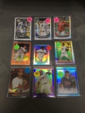 9 Card Lot of REFRACTORS and PRIZMS from Huge Collection with Rookies and Stars - WOW