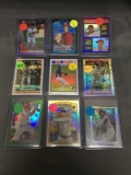 9 Card Lot of REFRACTORS and PRIZMS from Huge Collection with Rookies and Stars - WOW