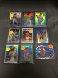 9 Card Lot of REFRACTORS and PRIZMS from Huge Collection with Rookies and Stars - WOW