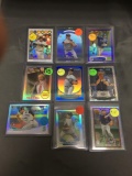 9 Card Lot of REFRACTORS and PRIZMS from Huge Collection with Rookies and Stars - WOW