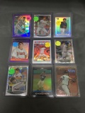 9 Card Lot of REFRACTORS and PRIZMS from Huge Collection with Rookies and Stars - WOW