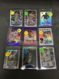 9 Card Lot of REFRACTORS and PRIZMS from Huge Collection with Rookies and Stars - WOW