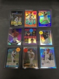 9 Card Lot of REFRACTORS and PRIZMS from Huge Collection with Rookies and Stars - WOW