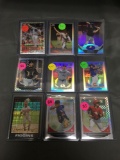 9 Card Lot of REFRACTORS and PRIZMS from Huge Collection with Rookies and Stars - WOW