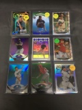 9 Card Lot of REFRACTORS and PRIZMS from Huge Collection with Rookies and Stars - WOW