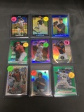 9 Card Lot of REFRACTORS and PRIZMS from Huge Collection with Rookies and Stars - WOW