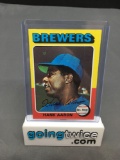 Vintage 1975 Topps Baseball #660 HANK AARON Atlanta Braves Trading Card from Set Break!