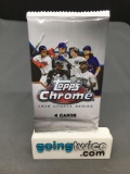 Factory Sealed 2020 Topps CHROME UPDATE Series Baseball 4 Card Pack