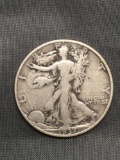 1937-S United States Walking Liberty Silver Half Dollar - 90% Silver Coin from Estate