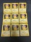 9 Card Lot of Vintage 1999 Pokemon Base Set Unlimited #58 PIKACHU Trading Cards from Recent