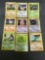 9 Card Lot of Vintage Base Set SHADOWLESS Pokemon Cards from Recent Collection Find