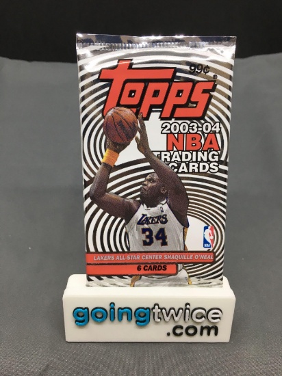 Factory Sealed 2003-04 Topps Basketball 6 Card Pack - Lebron James Rookie Card?