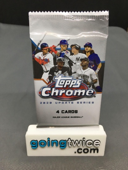 Factory Sealed 2020 Topps CHROME UPDATE Series Baseball 4 Card Pack