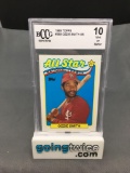 BCCG Graded 1989 Topps Baseball #389 OZZIE SMITH All Star Cardinals Trading Card - 10
