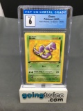 CGC Graded 2000 Pokemon Team Rocket 1st Edition #56 EKANS Trading Card - EX-NM 6
