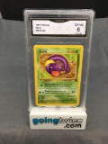 GMA Graded 1999 Pokemon Fossil #46 EKANS Trading Card - EX-NM 6