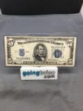 1934-D United States Lincoln $5 Silver Certificate Bill Currency Note