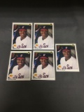 5 Card Lot of 1990 Upper Deck SAMMY SOSA White Sox Cubs ROOKIE Baseball Cards