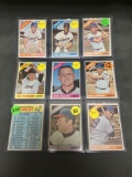 9 Card Lot of 1966 Topps Vintage Baseball Cards from Huge Collection
