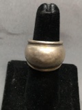 Vintage Sterling Silver Large Domed Ring - 2.2cm x 2.4cm - From Estate Collection