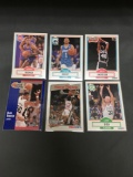 6 Card Lot of 1990's Basketball Cards from Nice Collection - HOFers, BIRD, RODMAN, and More!