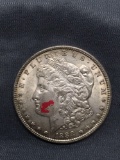 1888 United States Morgan Silver Dollar - 90% Silver Coin from Estate