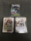 3 Card Lot of FOOTBALL Certified AUTOGRAPHS with Stars and Rookie Cards from Huge Collection