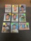 9 Card Lot of 1969 Topps Vintage Baseball Cards from Huge Estate Collection