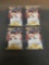 4 Card Lot of 1996 Pinnacle DEREK JETER Rookie Yankees Baseball Cards
