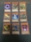 9 Card Lot of Gold Symbol 1st Edition YUGIOH Card - Mostly Older Sets - From Huge Collection Find!