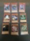 9 Card Lot of Gold Symbol 1st Edition YUGIOH Card - Mostly Older Sets - From Huge Collection Find!