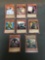 9 Card Lot of Gold Symbol 1st Edition YUGIOH Card - Mostly Older Sets - From Huge Collection Find!