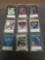 9 Card Lot of Gold Symbol 1st Edition YUGIOH Card - Mostly Older Sets - From Huge Collection Find!