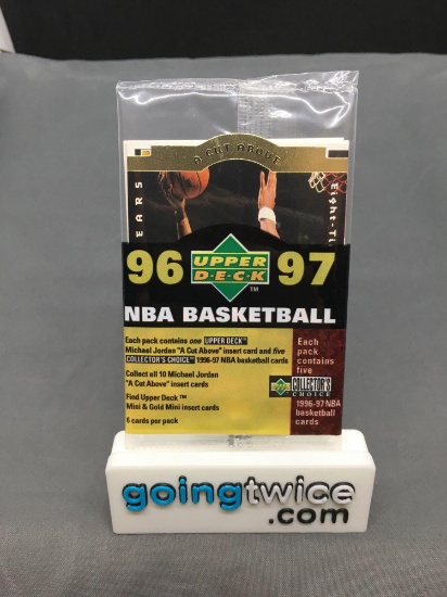 Factory Sealed 1996-97 Collector's Choice Basketball 6 Card Pack - Michael Jordan "A Cut Above"