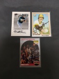 3 Card Lot Hand Signed Autographed Sports Cards - David Robinson, Rollie Fingers, Matt Stairs