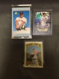 3 Card Lot Hand Signed Autographed Baseball Cards - Andy Dirks, Sparky Lyle, Mo Vaughn