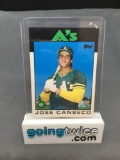 1986 Topps Traded Baseball #20T JOSE CANSECO Athletics Rookie Trading Card