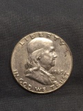 1963 United States Franklin Silver Half Dollar - 90% Silver Coin from Estate