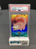 PSA Graded 2000 Topps Pokemon TV Animation SLOWPOKE Trading Card - NM 7