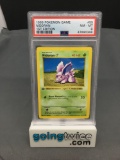 PSA Graded 1999 Pokemon Base Set 1st Edition Shadowless #55 NIDORAN Trading Card - NM-MT 8