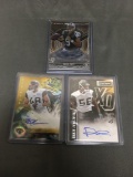 3 Card Lot of FOOTBALL Certified AUTOGRAPHS with Stars and Rookie Cards from Huge Collection