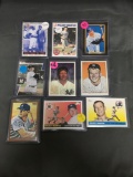 9 Card Lot of MICKEY MANTLE New York Yankees Baseball Cards from Huge Collection