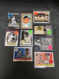 9 Card Lot of MICKEY MANTLE New York Yankees Baseball Cards from Huge Collection