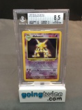 BGS Graded 1999 Pokemon Base Set Unlimited #1 ALAKAZAM Holofoil Rare Trading Card - NM-MT+ 8.5