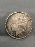 1921-S United States Morgan Silver Dollar - 90% Silver Coin from Estate in Sterling Bezel