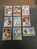 9 Card Lot of 1968 Topps Vintage Baseball Cards from Huge Estate Collection