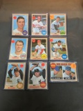 9 Card Lot of 1968 Topps Vintage Baseball Cards from Huge Estate Collection