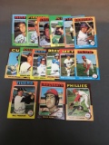 15 Card Lot of 1975 Topps Mini Vintage Baseball Cards from Nice Collection